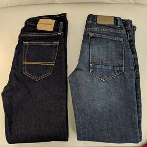 2 pairs of jeans size 12-13 kids